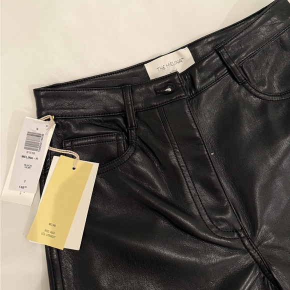 Wilfred The Melina pant, high waisted black vegan leather pants, size 2, NWT - Picture 4 of 5